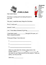 English worksheet: Letter to Santa