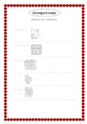 English Worksheet: occupations