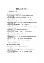 English worksheet: Pharse Verb - Easy