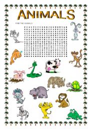 English Worksheet: Animals