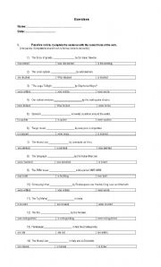 English Worksheet: Passive voice exercises