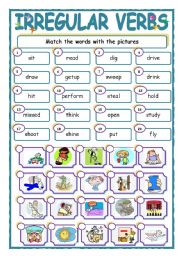 English Worksheet: IRREGULAR VERBS