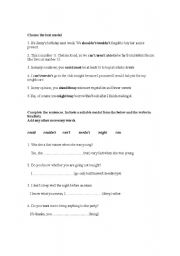 English worksheet: Modals and modal perfect revision