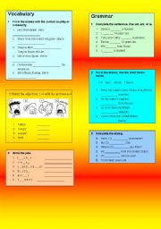 English worksheet: Review unit exercises