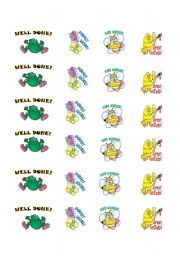 English Worksheet: FUN STICKERS 3 PAGES!!!