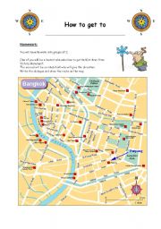 English Worksheet: How to get to...