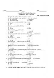 English Worksheet: Reading,grammar,writing