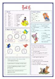 English Worksheet: My English Portfolio 16 (Test 6 from 9) 