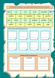 English Worksheet: Working with words