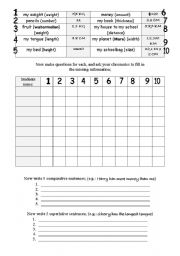 English Worksheet: comparative & superlative exercise