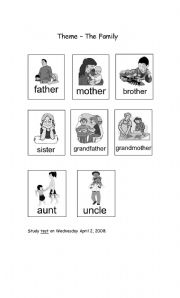 English Worksheet: Family