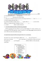 English Worksheet: problems between parents and their children