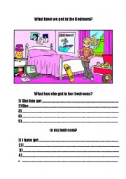 English Worksheet: I have got, she has got 