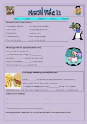 English Worksheet: Phrasal verbs 13