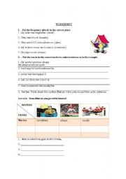 English Worksheet: frequency adverbs
