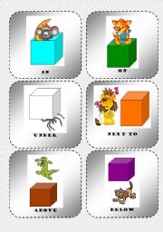 Prepositions of place - flashcards