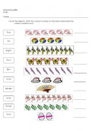 English Worksheet: Counting numbers