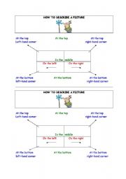 worksheet how to describe a picture