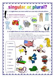 English Worksheet: Singular or plural? (23.08.10)