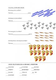 English Worksheet: numbers from 10 to 20