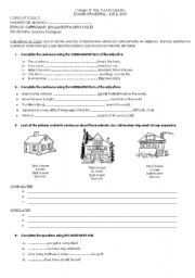 English Worksheet: Grammar Test