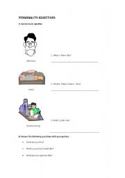 English Worksheet: Personality Adjectives