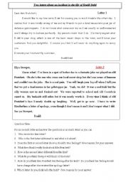English Worksheet: Roald Dahl- Comprehension about an event in his life