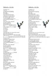 English worksheet: Matisyahu One Day