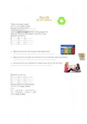 English Worksheet: Reduce, reuse, recycle
