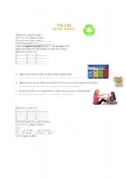 English worksheet: Reduce, reuse, recycle