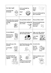 English Worksheet: Pick up lines cards