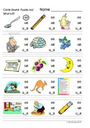 Circle Sound Puzzle 5: phonics the /oo/ sound