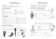 English Worksheet: Comparative exercises English 4