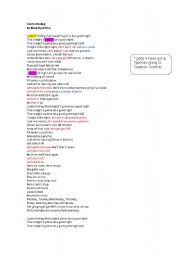 English worksheet: Song activity-Igottafeeling