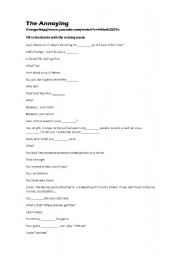 English worksheet: Annoying Orange and Saw