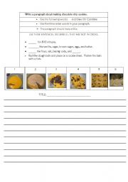 English Worksheet: How to Make Chocolate Chip Cookies