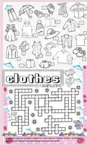 English Worksheet: clothes