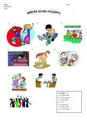 English Worksheet: Winter skiing holidays:activities