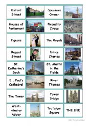 English Worksheet: London Domino
