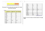 English Worksheet: Irregular verbs