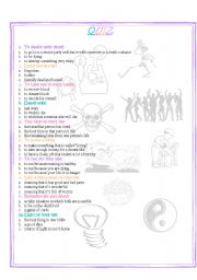 English Worksheet: life idioms quiz