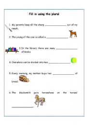 English Worksheet: Plural