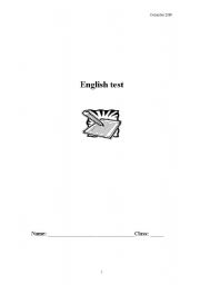 Test that consists of 3 parts (reading comrehension, grammar and vocabulary) 