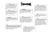 English Worksheet: List of Linking Words or Transition words