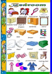 English Worksheet: What can you find in your bedroom?