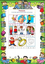 English Worksheet: personal pronouns