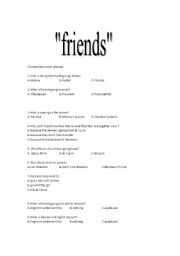 English Worksheet: Friends 