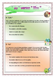 English Worksheet: The difference between 