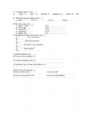 English worksheet: adjetives / a/an 