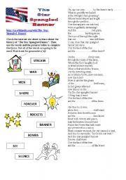 English Worksheet: The U.S. Anthem